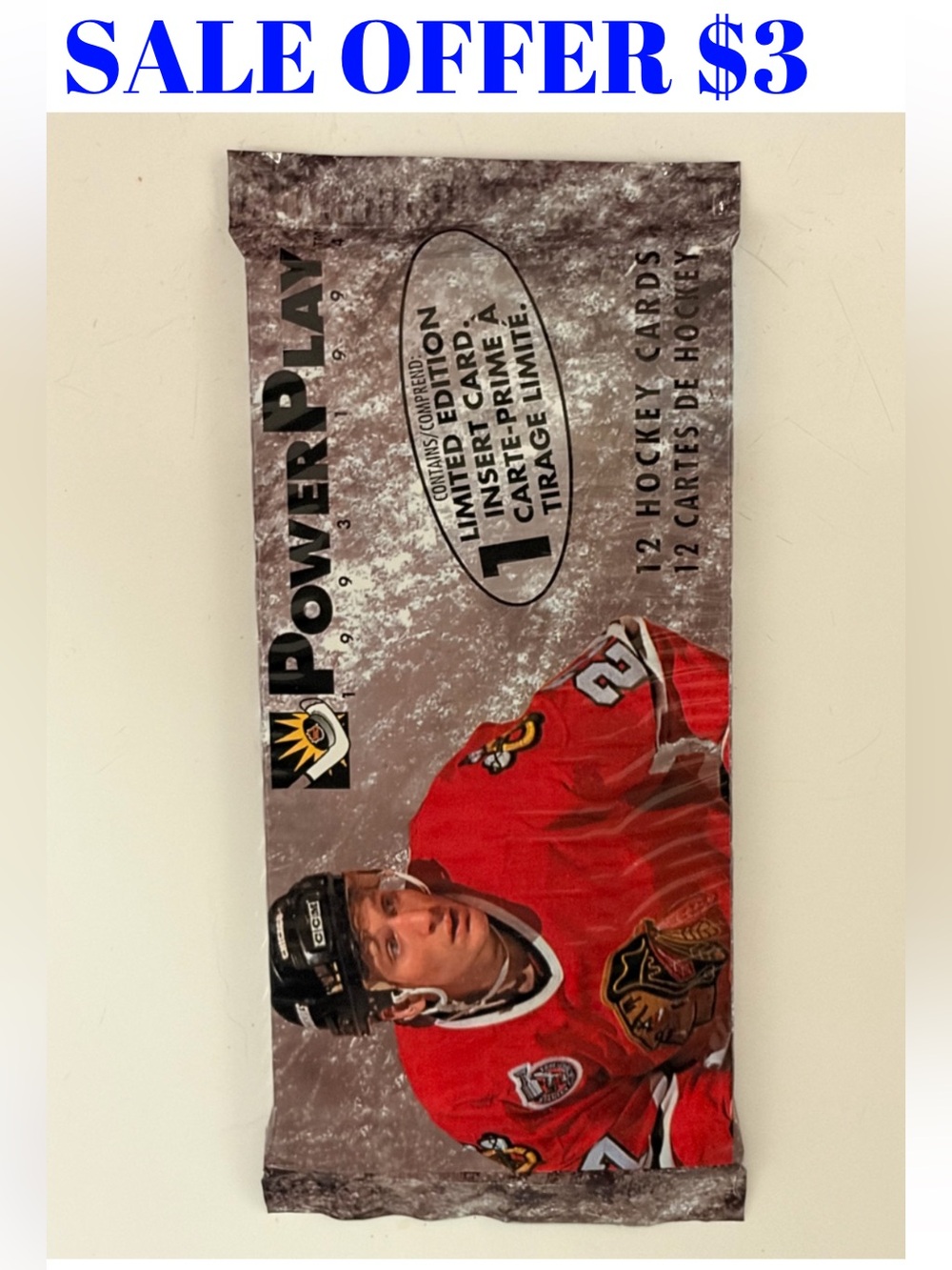 1993/94  Fleer Power Play Tall Boys Hockey Cards Pack